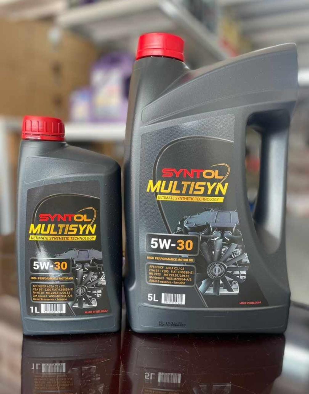 SYNTOL Multisyn 5W-30 motor oil 1L and 5L