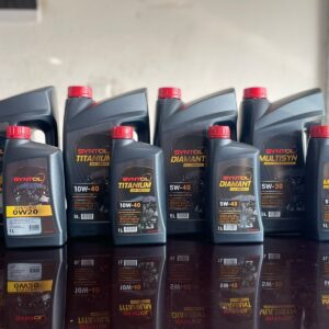 SYNTOL motor oil range including 0W-20, 10W-40, 5W-40 and 5W-30
